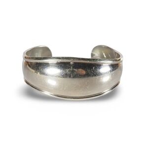 Unbranded Cuff Bracelet TS-115 Silver Mexican Sterling Silver 925 Bold Domed